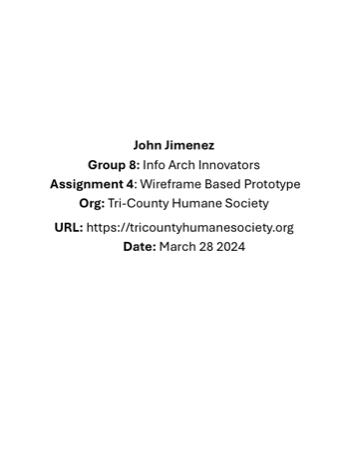 Tri-County Humane Society Redesign